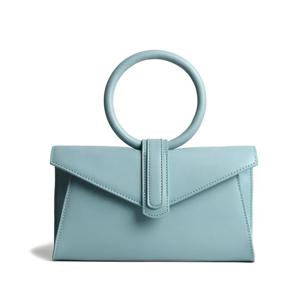 Women's one shoulder diagonal bag in rose red with small pocket, two-layer cowhide, 22x18 cm size