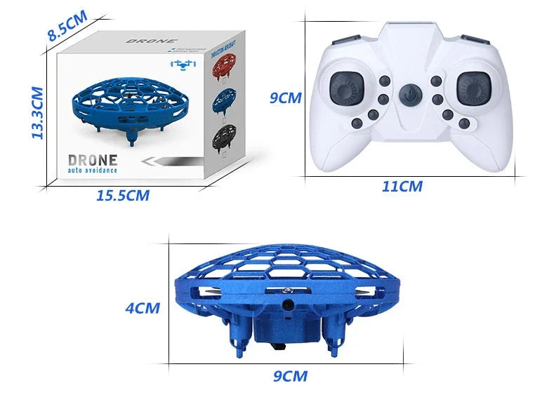 Intelligent Infrared Sensing Mini Drone - Sleek UFO-inspired design, automatic obstacle avoidance, and intuitive hand gesture controls for an exhilarating flying experience.