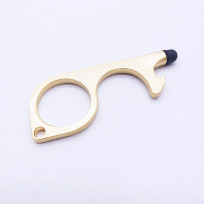 Alloy protective door opener keychain in various colours, 7.9cm in size