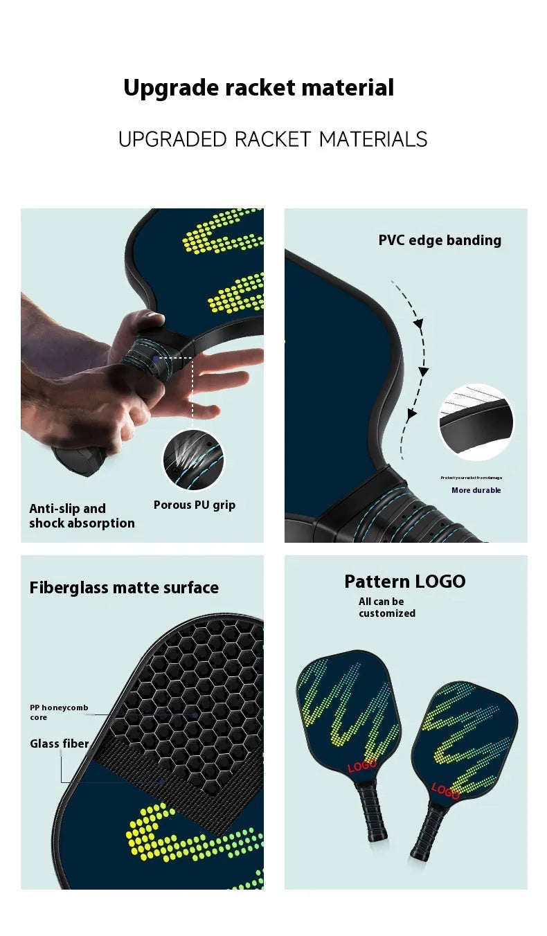 High-density fibreglass table tennis racket for outdoor recreational sports