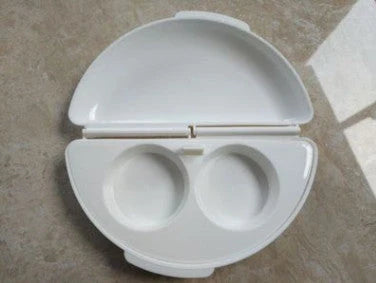 Non-toxic PP microwave oven egg tray for quick steamed eggs, 11.5*21*5cm