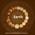 Natural crystal Five Elements round bead bracelet unisex casual style