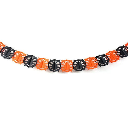 Halloween Flag Props Paper Pull Flower in yellow and black, 3 metres long