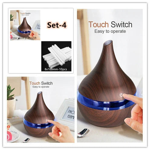 LED Essential Oil Diffuser with ultrasonic technology for calm and moisture