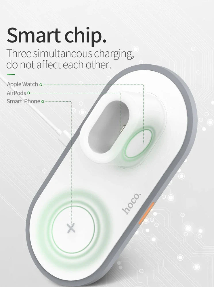CW20 white wireless mobile phone charger with 10cm diameter and USB connection