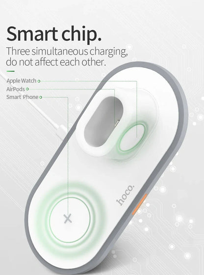 CW20 white wireless mobile phone charger with 10cm diameter and USB connection
