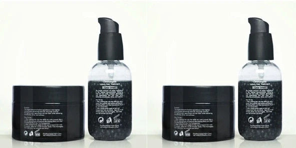 Caviar extract hair care set with 120ml and 60ml bottles for repairing damaged hair
