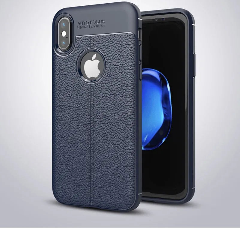 WeFor PU leather case for OnePlus 6 5 5T smartphones with silicone TPU protection