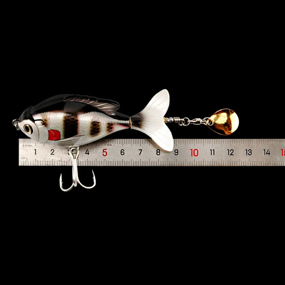 Tractor lure fishing lure 9.5cm bionic hard bait ABS plastic three treble hooks multicolour