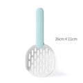 Blue plastic cat litter shovel scoop for cleaning litter boxes and cat toilets
