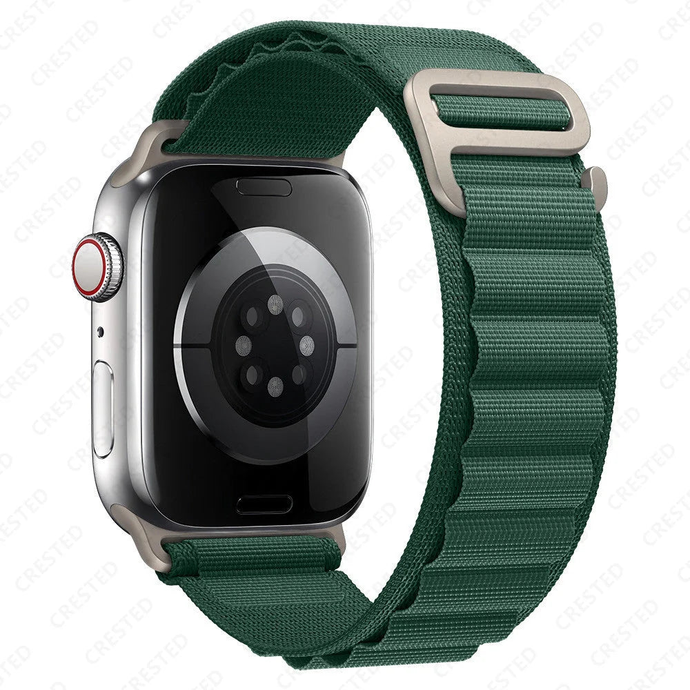 Apple Watch nylon strap with metal tips in various colours