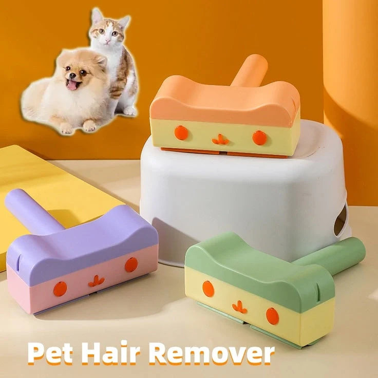 2-way pet hair roller remover in four colour options for cleaning dog and cat fur from furniture