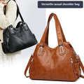 Women's soft PU tote bag in square vertical shape with single shoulder strap and internal zippered compartment