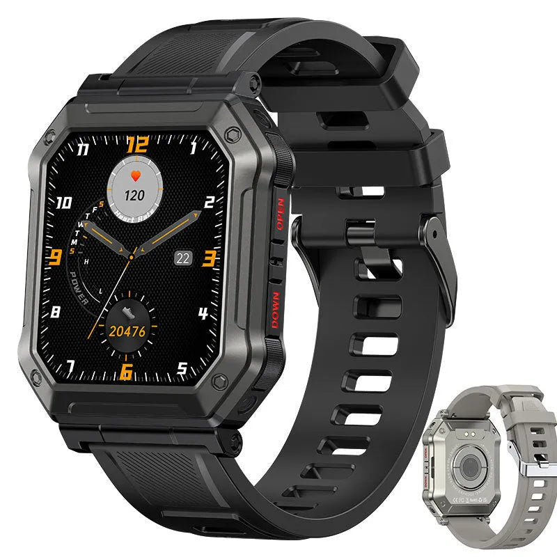 Smart bracelet with heart rate and blood pressure monitor on wrist, black colour, TFT screen
