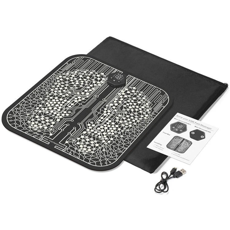 EMS Foot Massager Mat with adjustable modes and USB charging