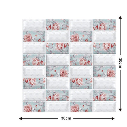 Waterproof brick wallpaper sticker for kitchen and bathroom decor