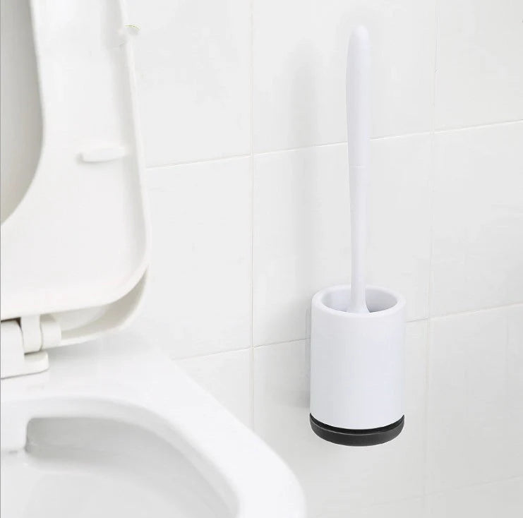 Non-stick Hair Soft Plastic Brush Head Toilet with durable TPR bristles