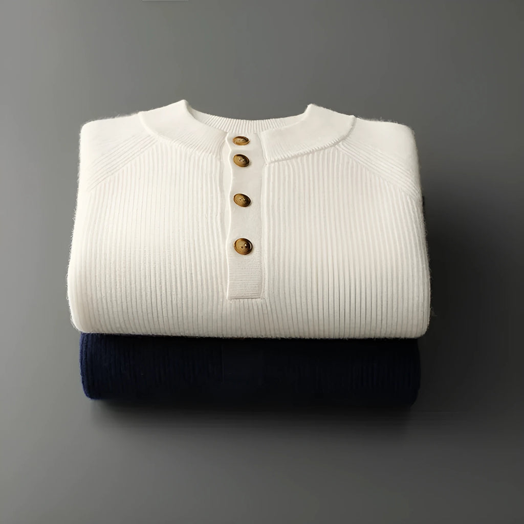Women's thickened semi-high neck cashmere pullover in white, loose fit, long sleeves, winter style