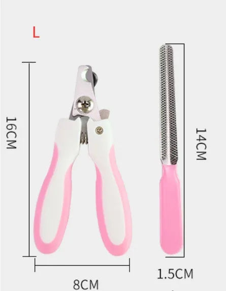 Cat dog nail claw clipper with sharp alloy blade and soft EVA handle in blue