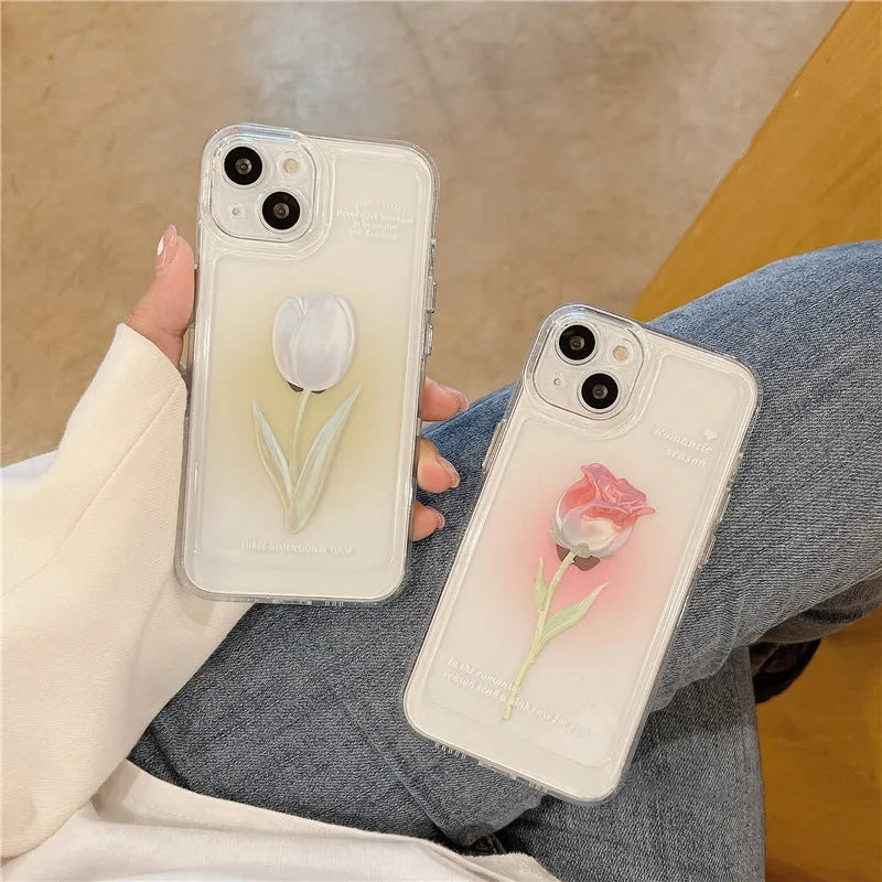 Gradient coloured TPU all-inclusive phone case for iPhone showing full-wrap protection design