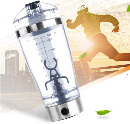 Portable USB-powered electric protein shake mixer with vortex blending technology and large 600ml capacity