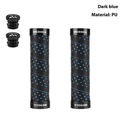 Lockable bicycle handlebar covers with anti-slip winding pattern in black-red colour combination