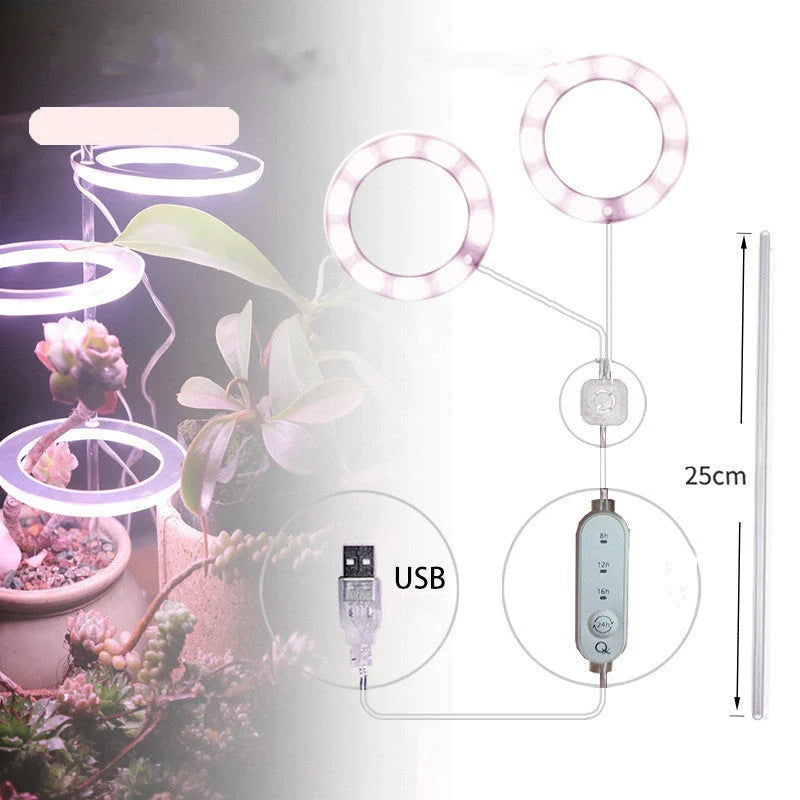 Full spectrum LED grow light for indoor plants with acrylic stick