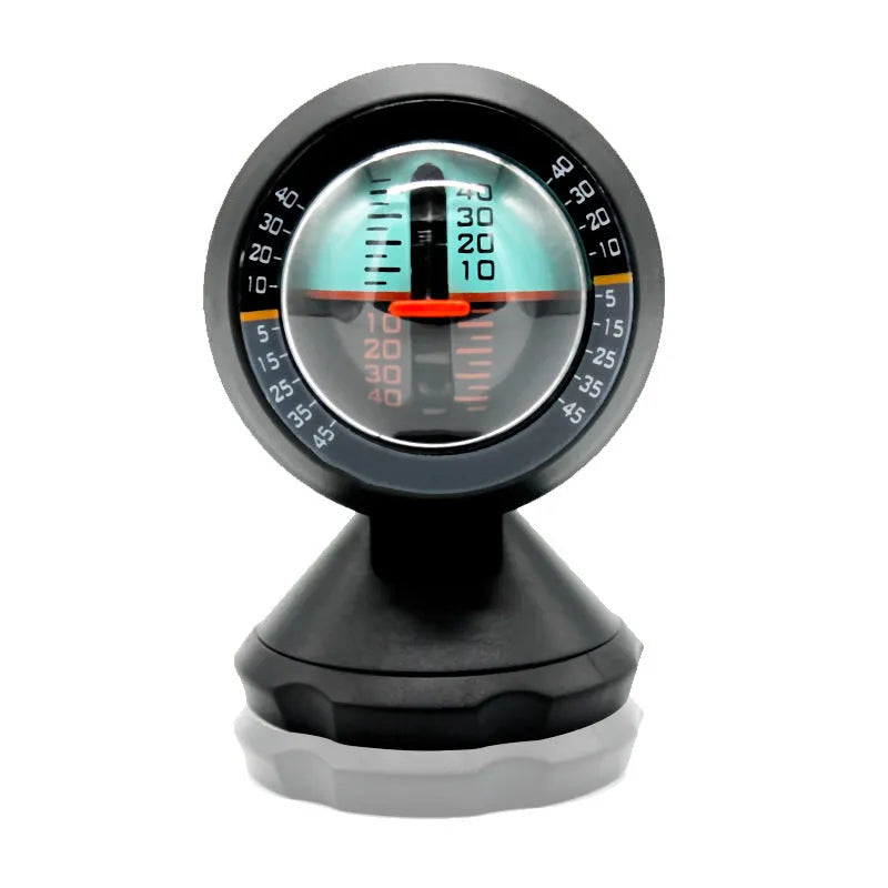 Black AMD-2 vehicle mounted slope meter for measuring car inclination and body rotation angles.