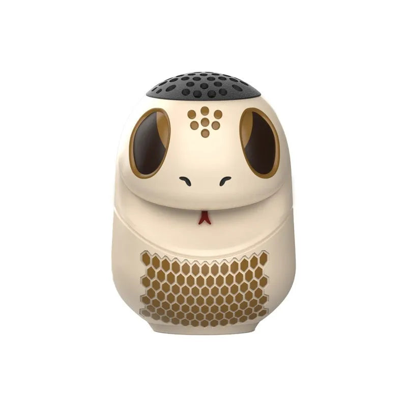 TK900 white cartoon Bluetooth speaker with lighting effects showing waterproof construction