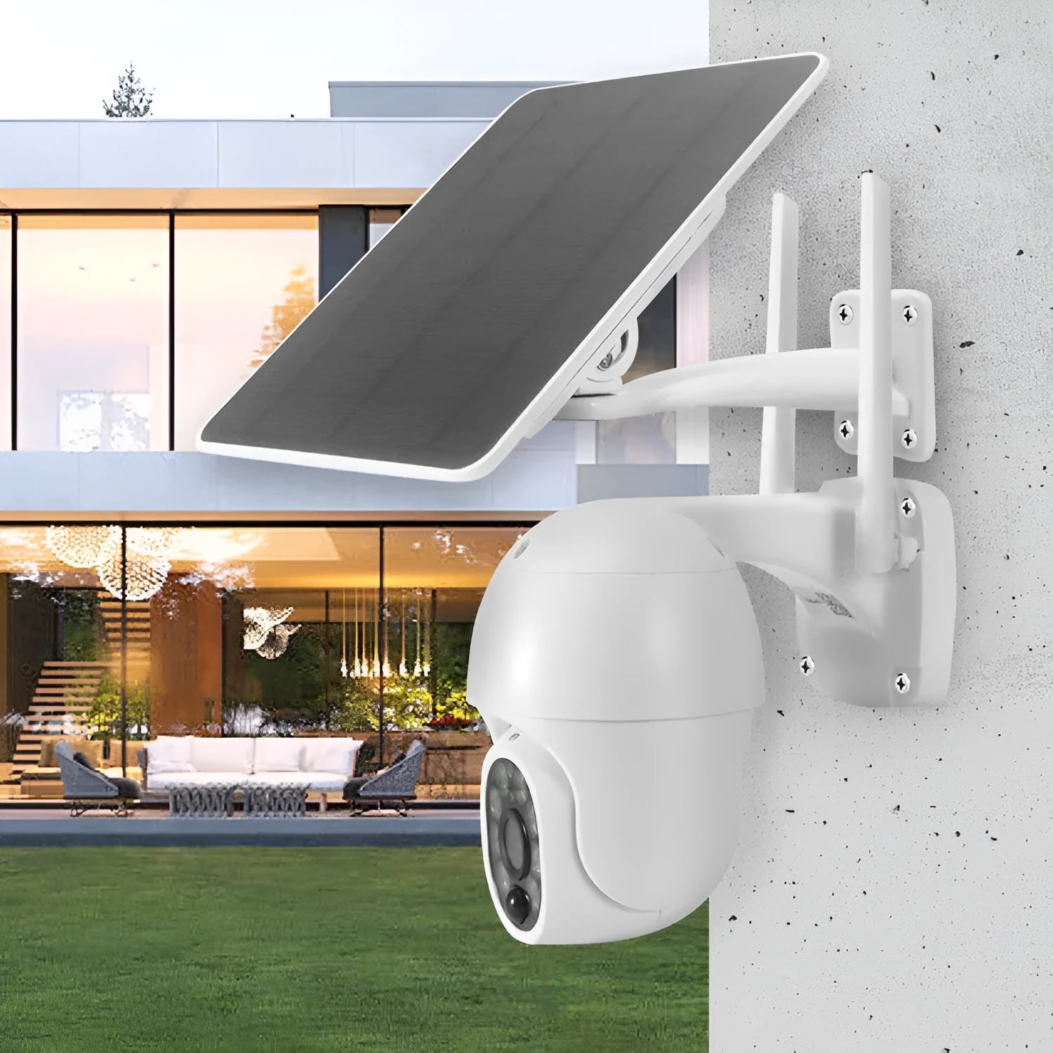 Graffiti solar surveillance camera outdoor IP66 waterproof 4G 2-inch ball camera