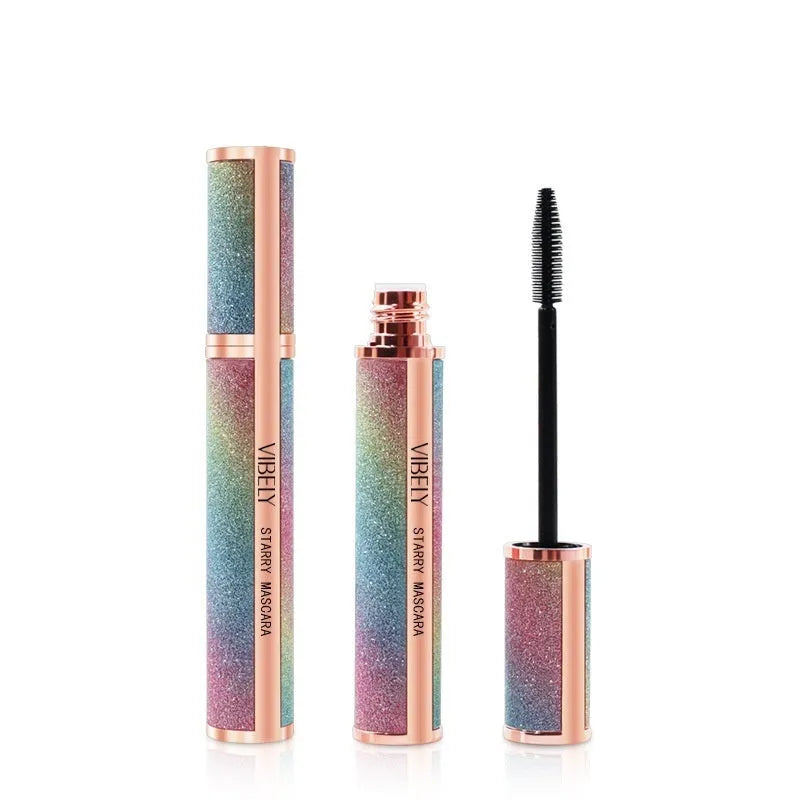 Black waterproof 4D mascara for long thick curling lashes that won't smudge