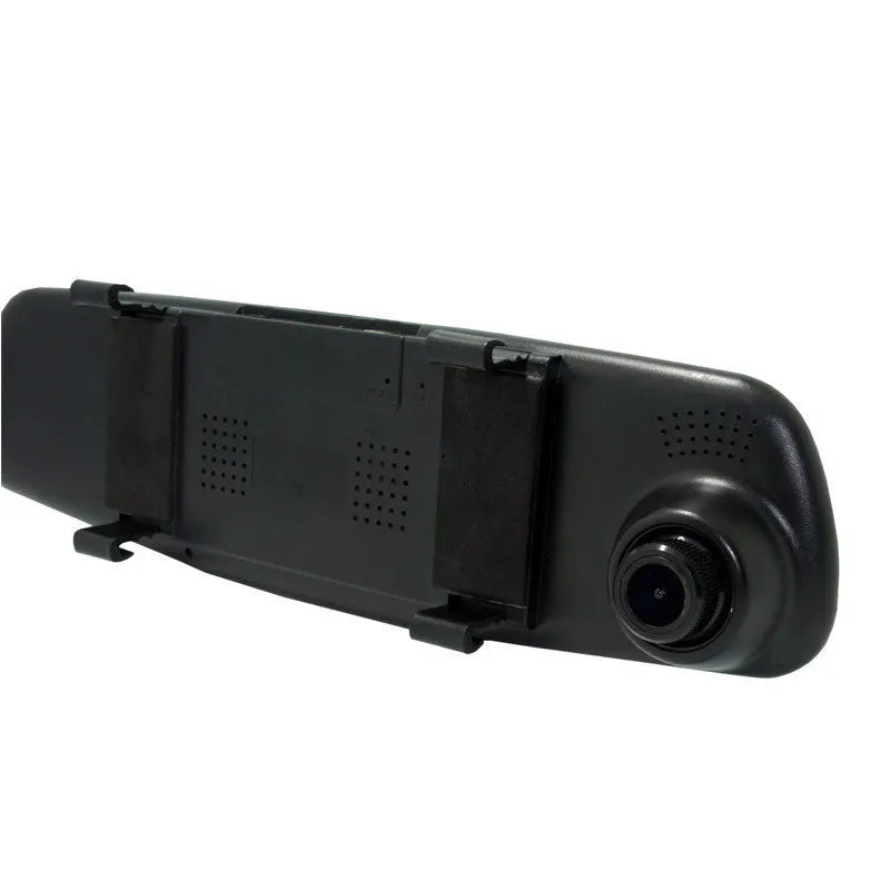 Car driving recorder with 4.3-inch screen mounted on rearview mirror, black colour, 170-degree wide-angle lens