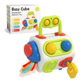 9-in-1 busy cube plastic sensory toy for toddlers aged 1-3 years, eight-sided design with multiple fidget activities