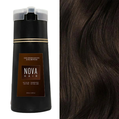 3-in-1 hair dye shampoo for fast white to black transformation with natural ingredients
