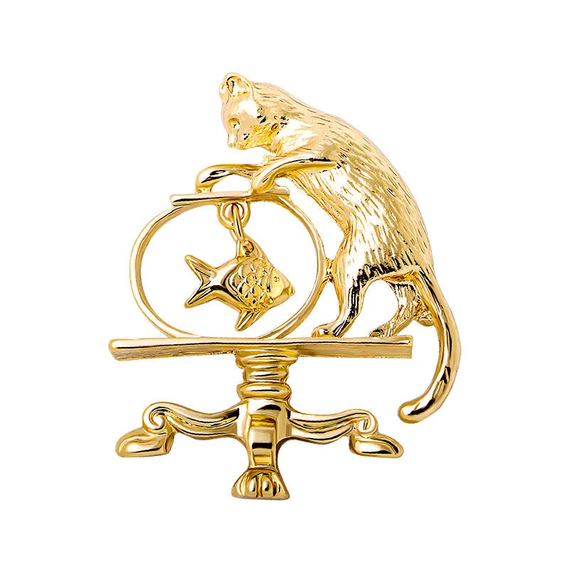 Baroque style metal texture alloy brooch in DW0303 colour for men, shown on a neutral background.