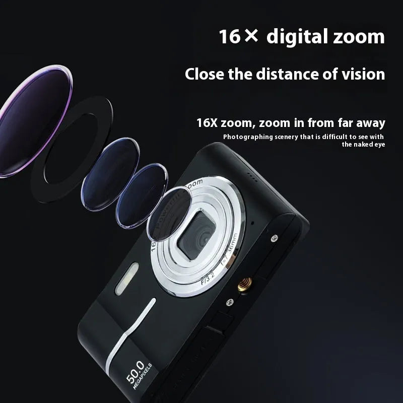 4K HD student digital camera in compact design with manual controls