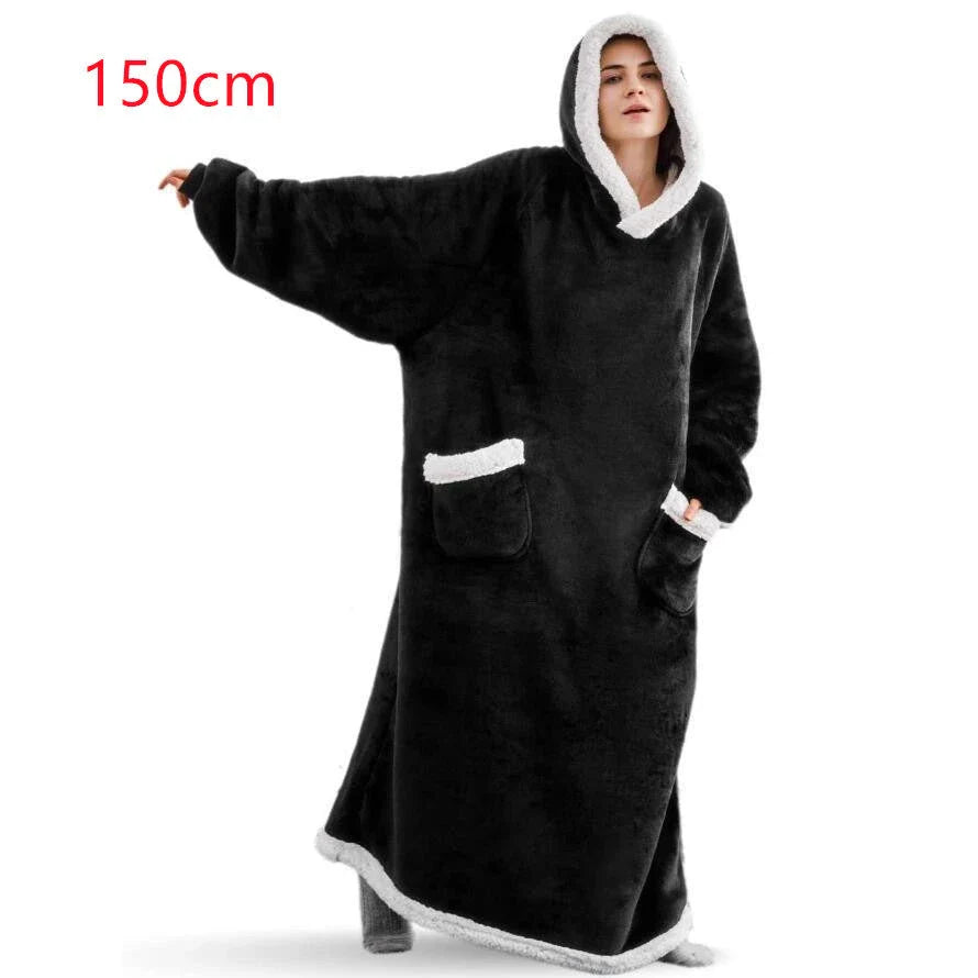 Winter TV Hoodie Blanket in various colours, showcasing oversized design and pockets