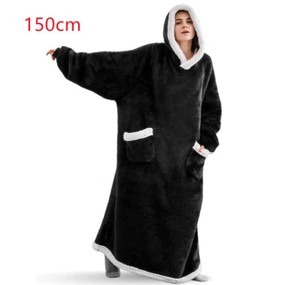 Cozy TV Hoodie Blanket in Variety of Colors - Plush Polyester Pullover with Front Pockets for Relaxation and Comfort