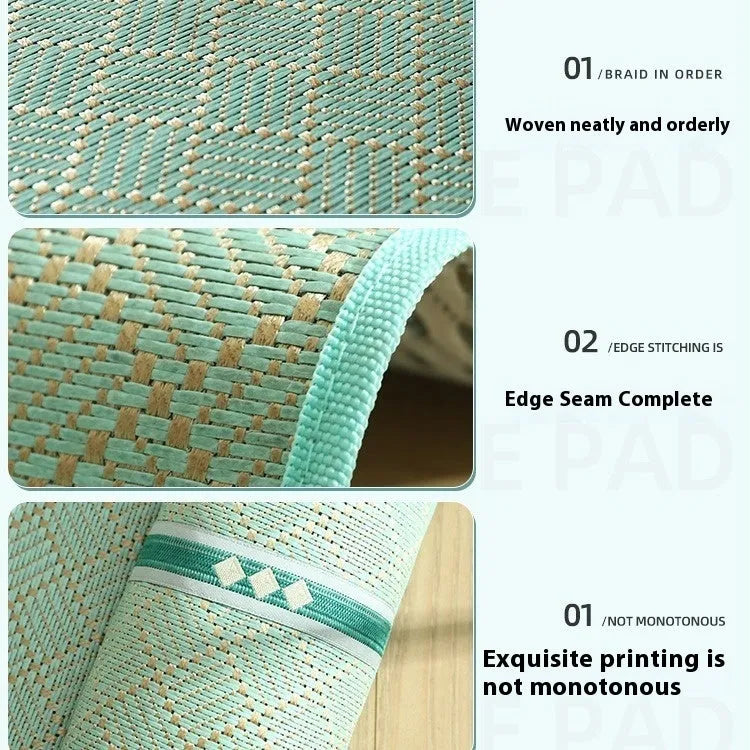 Large dog mat in Golden Green for summer kennel use, XL size 80x65x7cm