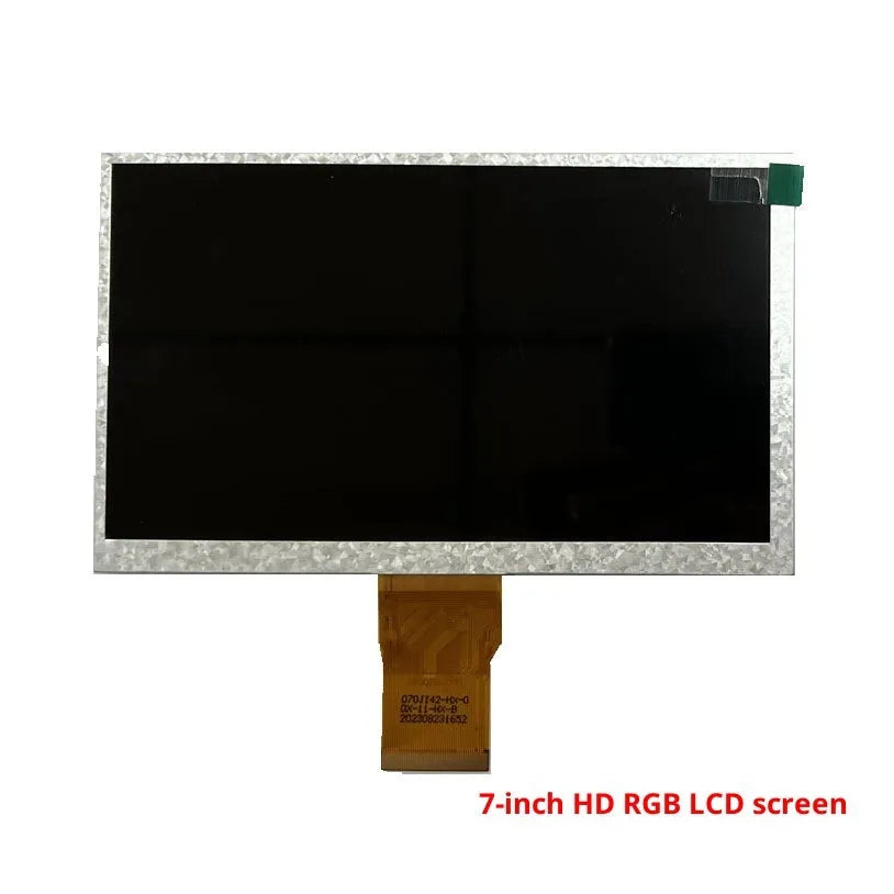 7 inch IPS LCD touch screen display with 1024x600 resolution on white background