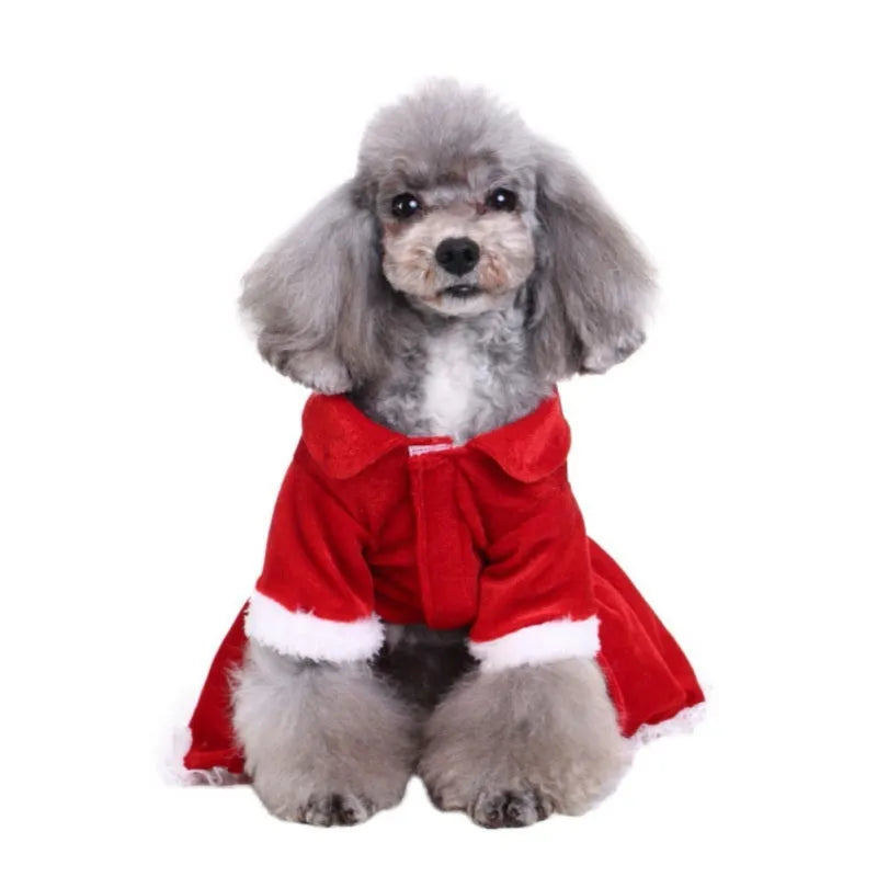 Pet clothes Christmas dog funny polyester costume in European American style, available in multiple colours and sizes S to XL