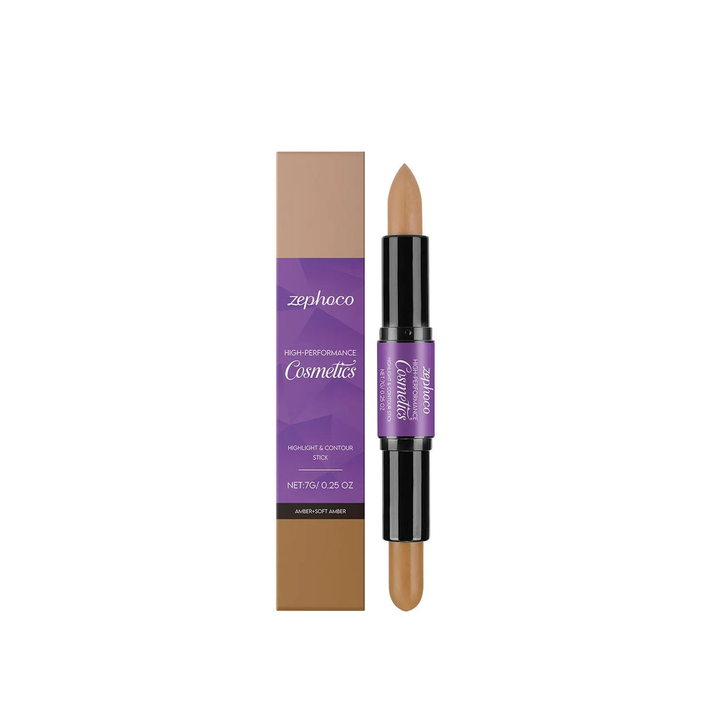 ZEPHOCO 2-in-1 cream highlighter and contour stick in a grooming stick format