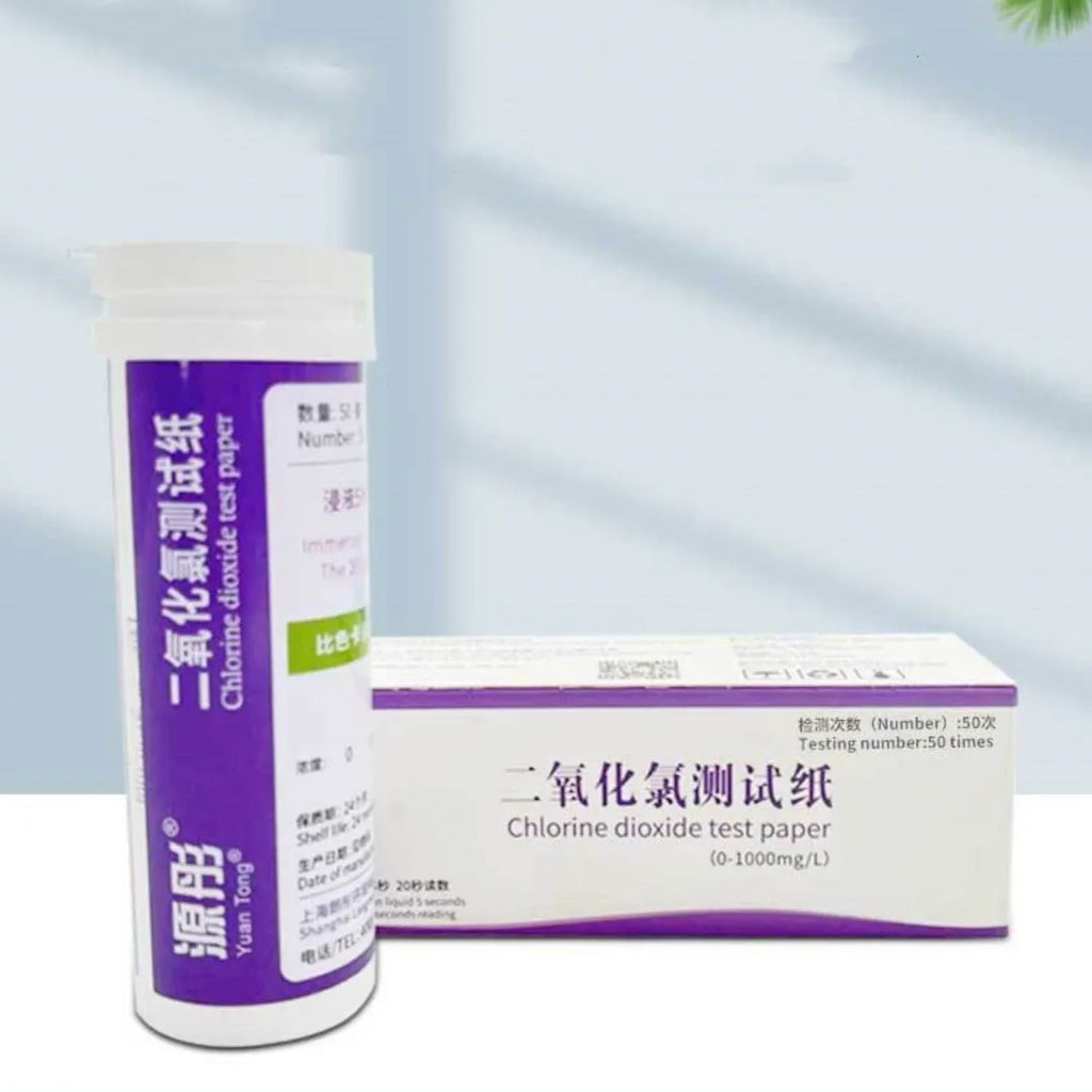Chlorine dioxide test paper bottle with 50 pieces for water concentration detection