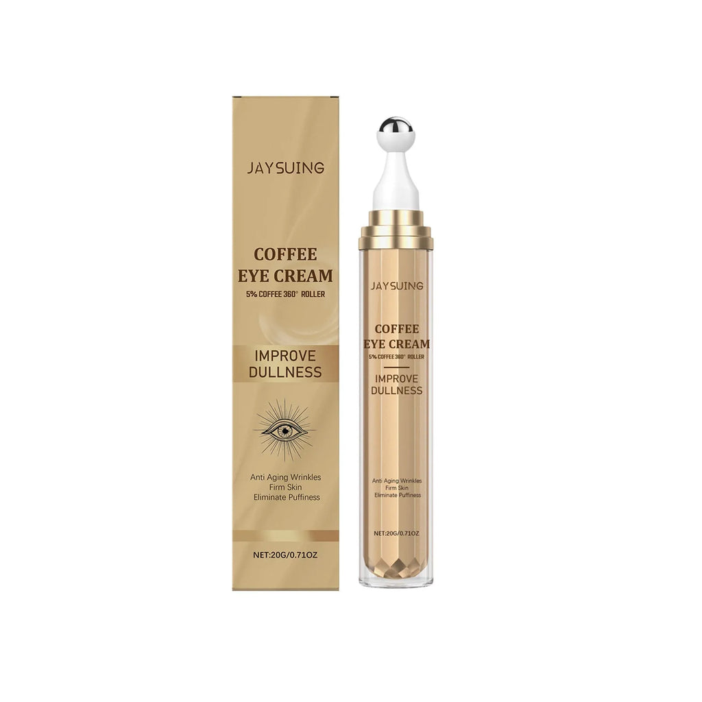 20g pump bottle of caffeine firming eye cream with coffee extract and hyaluronic acid