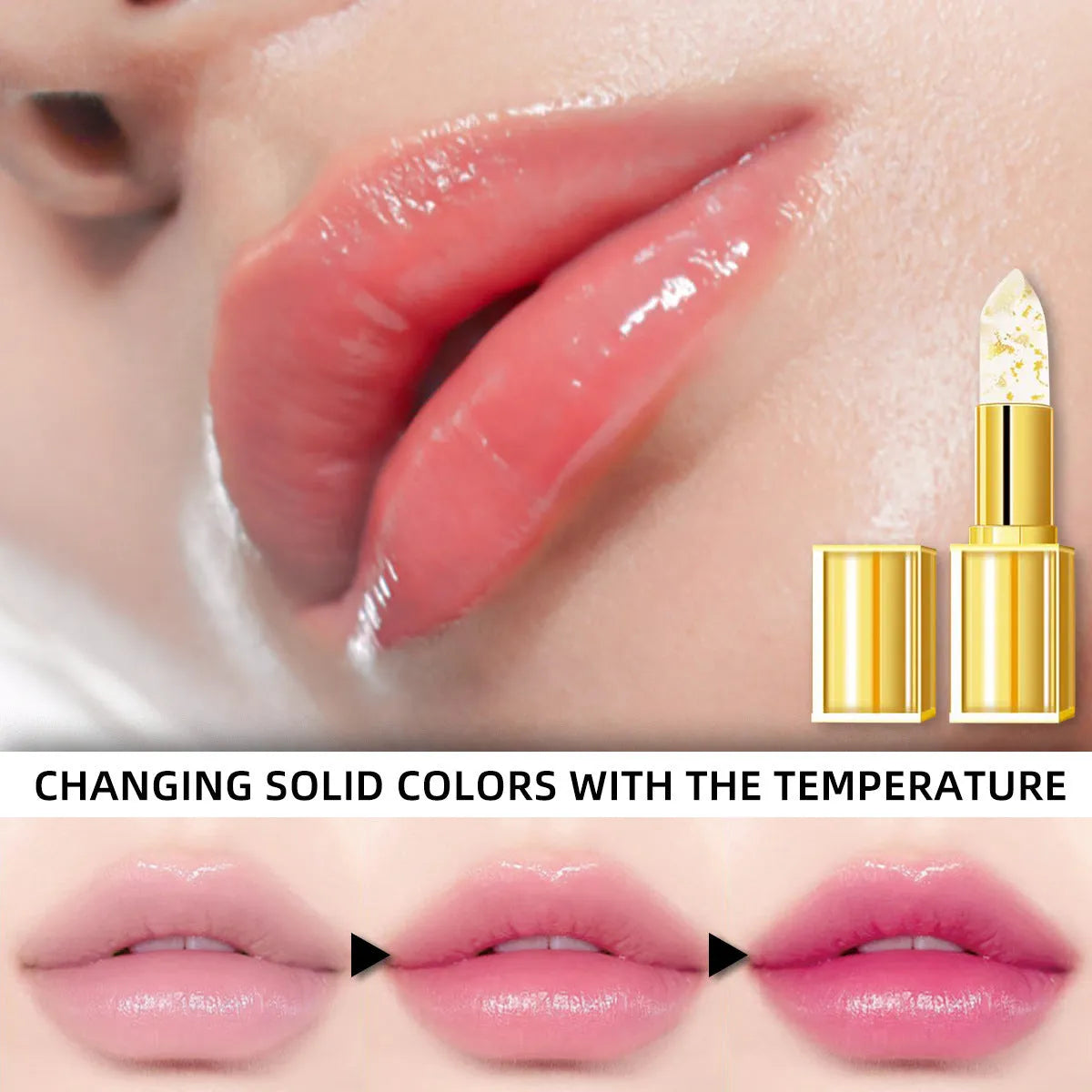 Gilding warm colour-changing anti-smudge lipstick in 3.5g bullet case