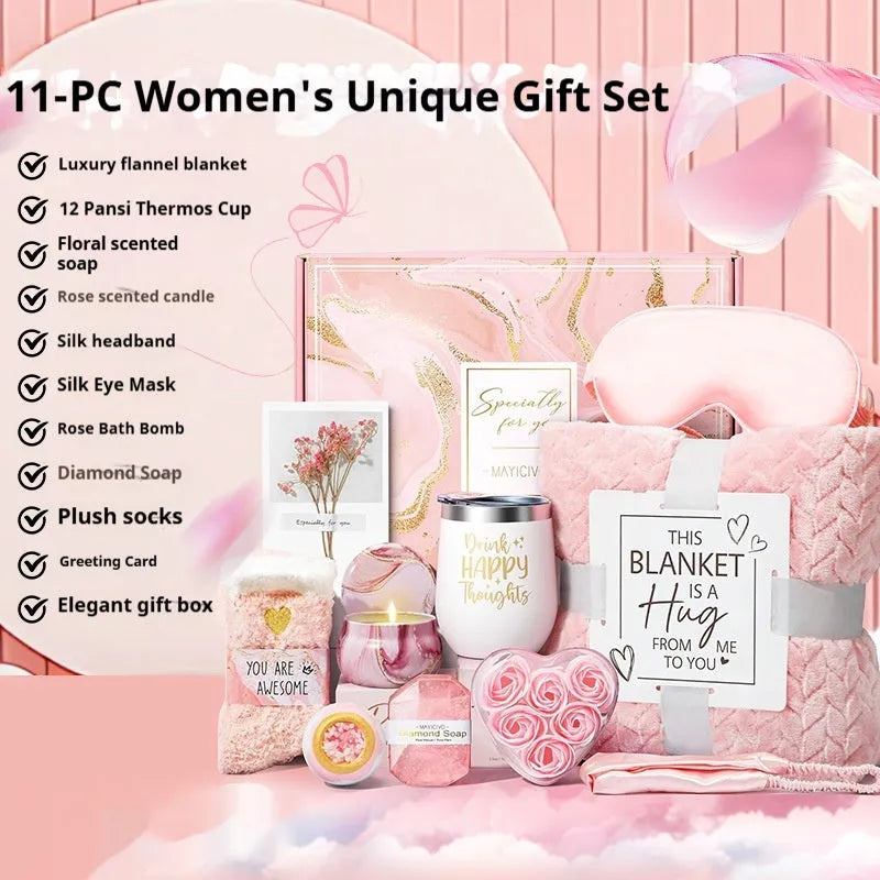 Aromatherapy candle and soap bath gift set in modern simplicity style packaging