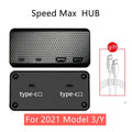 USB extension hub hidden storage compartment for Tesla Model Y Model 3 centre console plastic Magic Bean Y Box with Apple PD data line