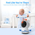 5-inch 1080p baby monitor with pan tilt camera, night vision, and 3000mAh battery