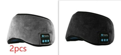 Bluetooth 5.0 wireless headband with built-in sleeping eye mask for music, calls, and relaxation