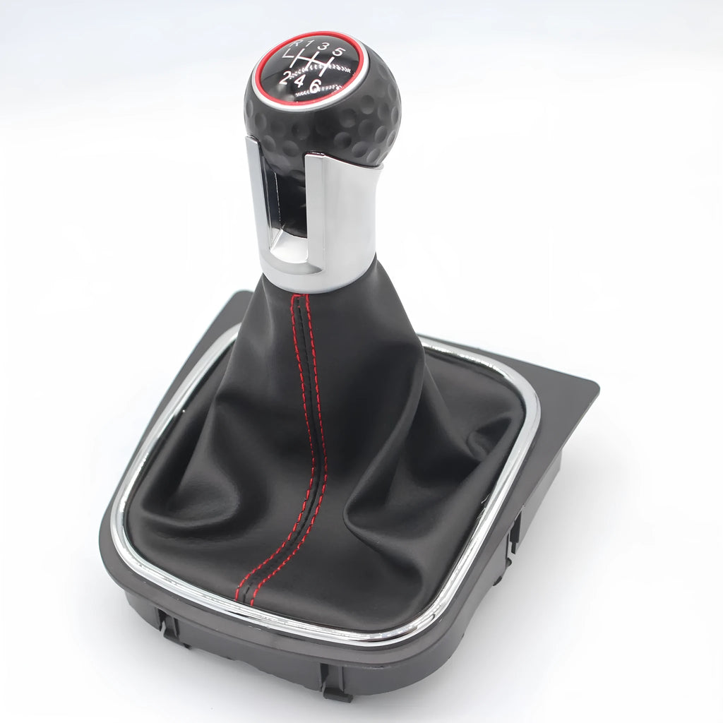 High-quality leather gear lever handball and dust boot replacement set for Volkswagen Golf manual models.